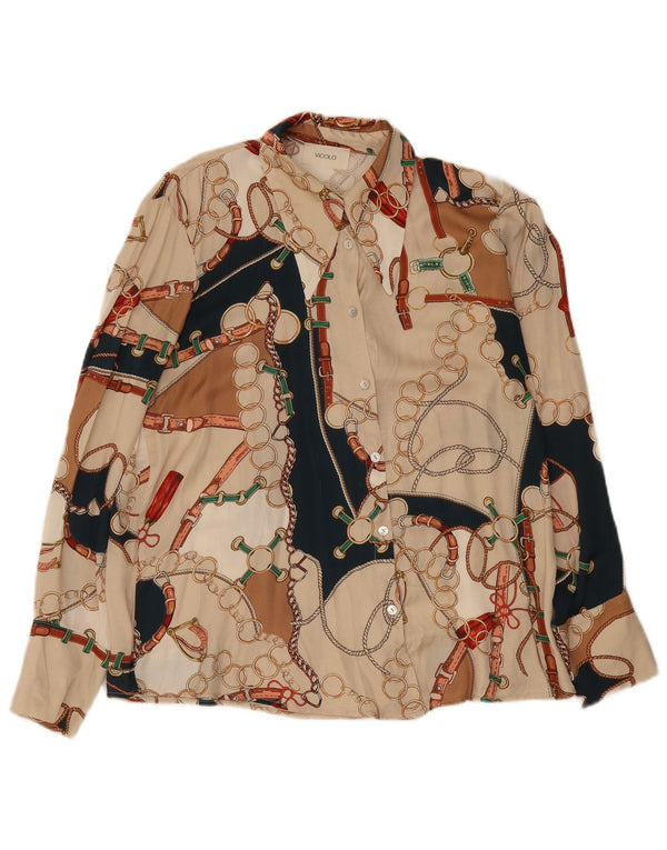 Vicolo Blusa camisera con estampado abstracto para mujer UK 44 Mediana Multicolor