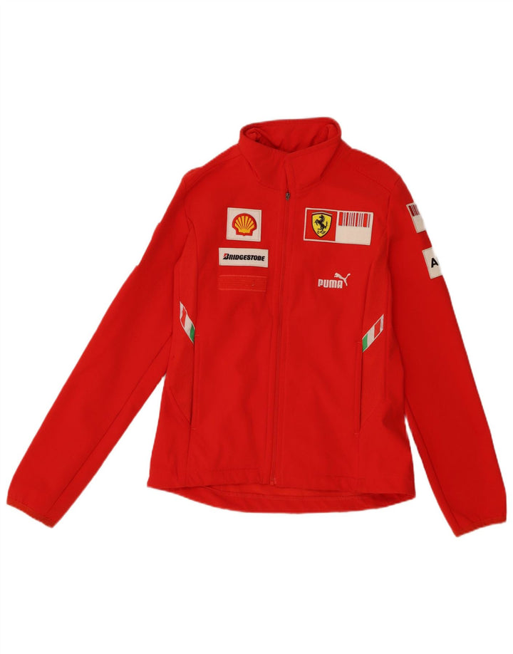 Puma Mens Ferrari Graphic Chándal Top Chaqueta Pequeña Poliéster Rojo