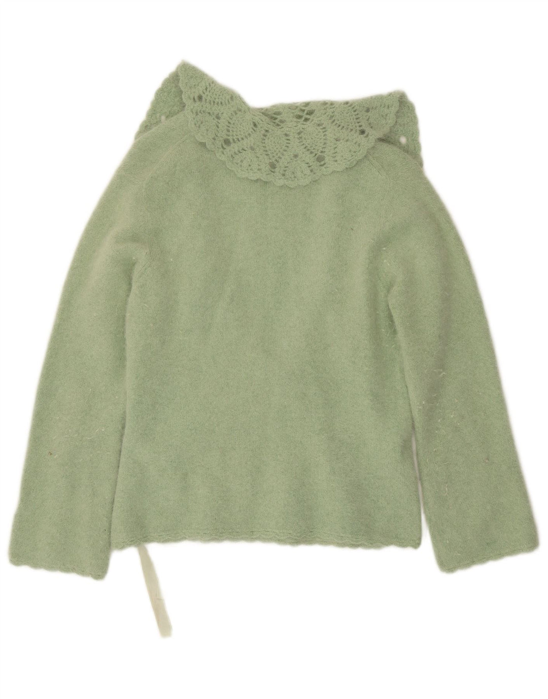 Monsoon Suéter tipo cárdigan para mujer UK 46 Large Green Angora