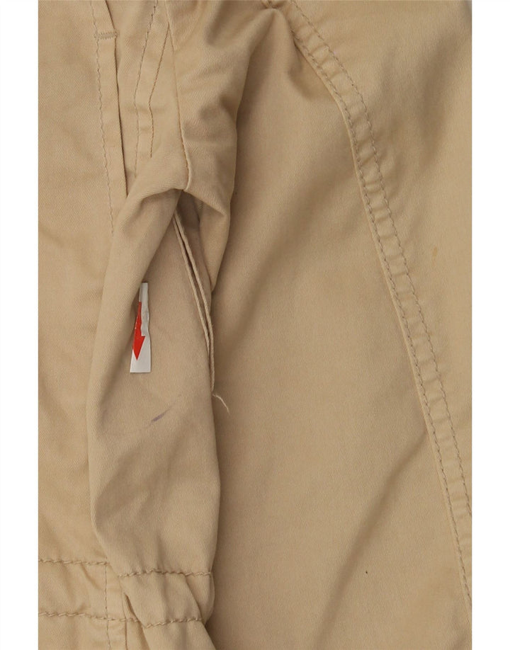Zara Mujer Chaqueta Utilitaria UK 36 Small Beige Algodón