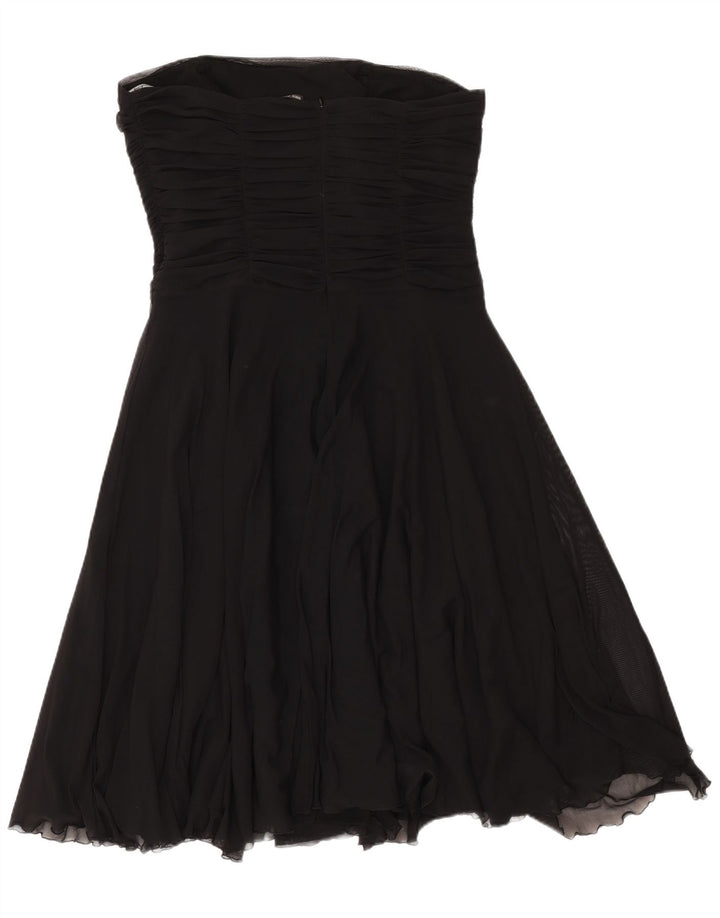 Marks & Spencer Vestido sin Tirantes para Mujer UK 46 Grande Poliamida Negra
