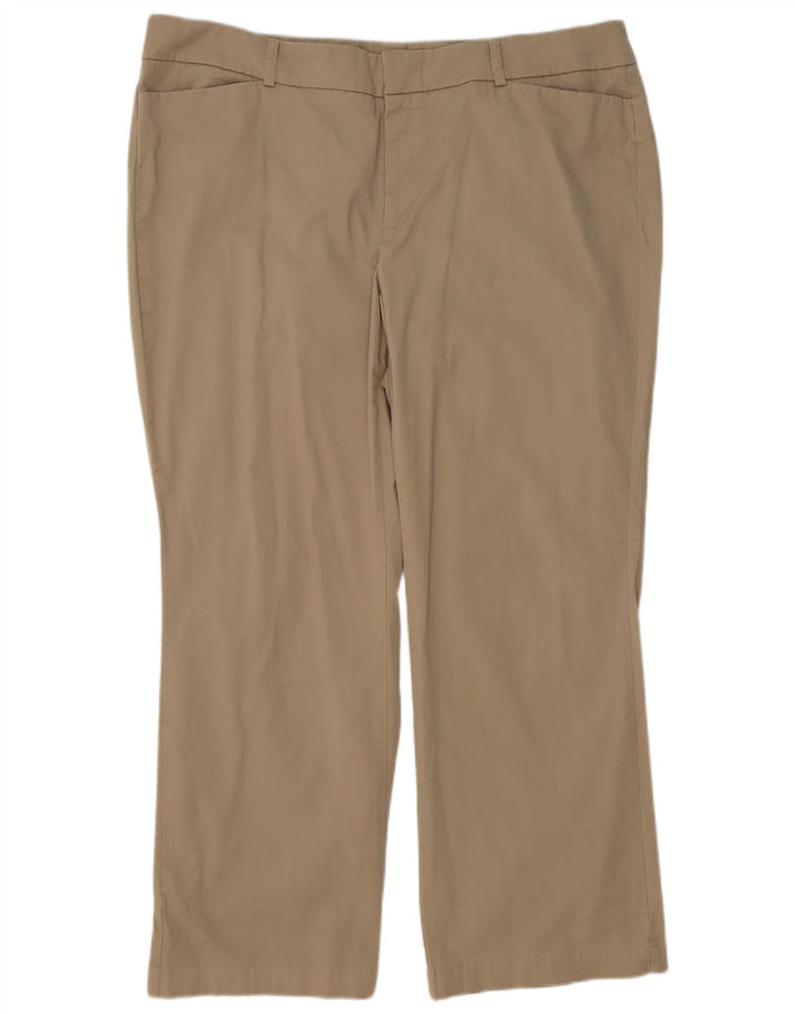 DOCKERS Pantalones casuales rectos para mujer US 22 3XL W42 L30 Algodón beige
