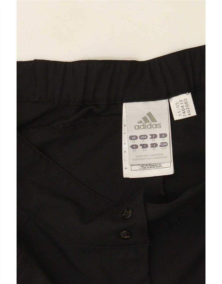 Adidas Mujer Climalite Regular Sport Shorts UK 10 Pequeño Poliéster Negro