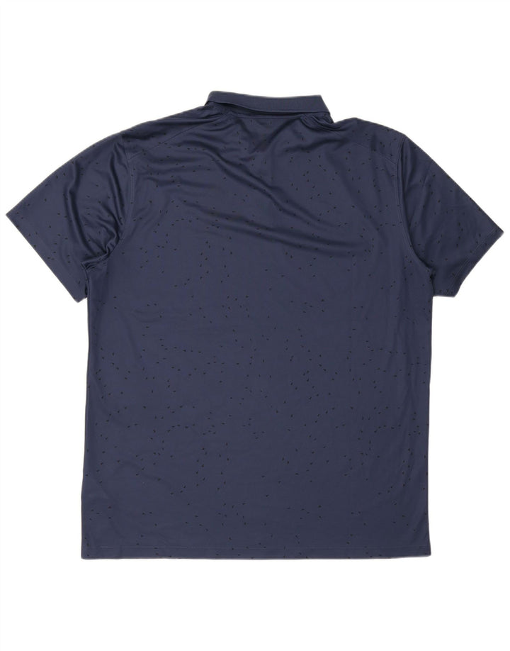 Nike Polo Dri Fit Standard Fit para hombre, talla grande, poliéster azul marino