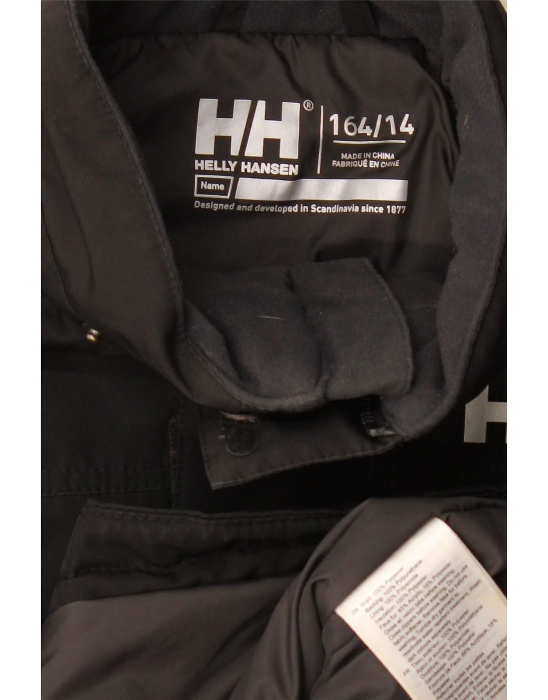 Helly Hansen Chaqueta acolchada con gráfico para niños 13-14 años Negro Poliéster