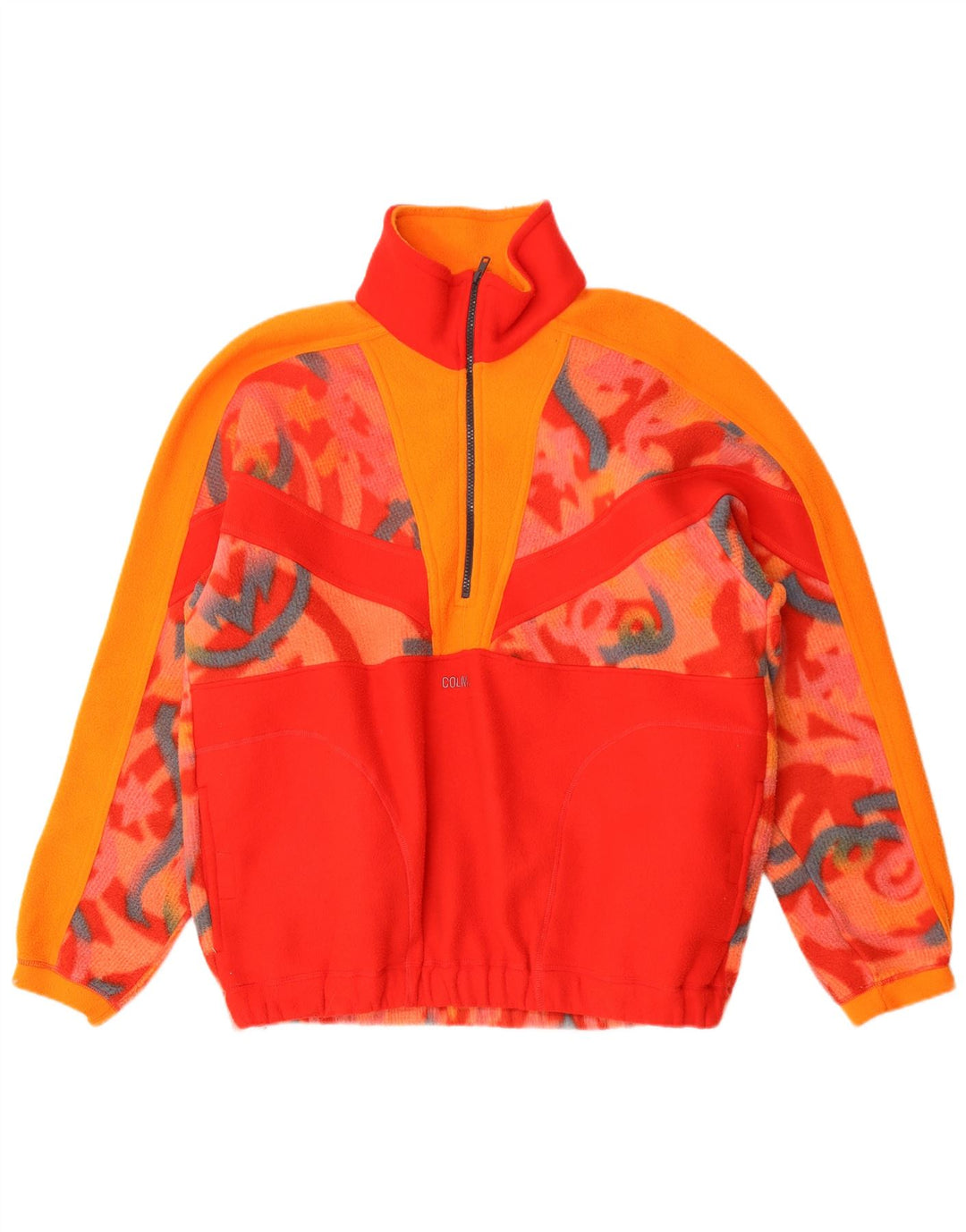 Colmar Jersey Polar Con Cremallera Y Cuello XL Poliuretano Geométrico Rojo Hombre