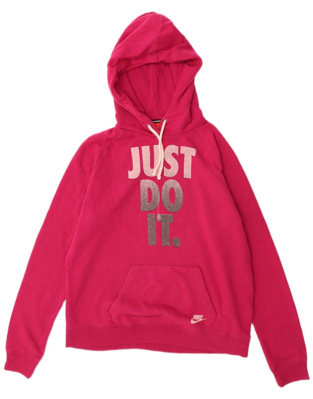 NIKE Sudadera con capucha gráfica para mujer UK 46 Large Pink Cotton