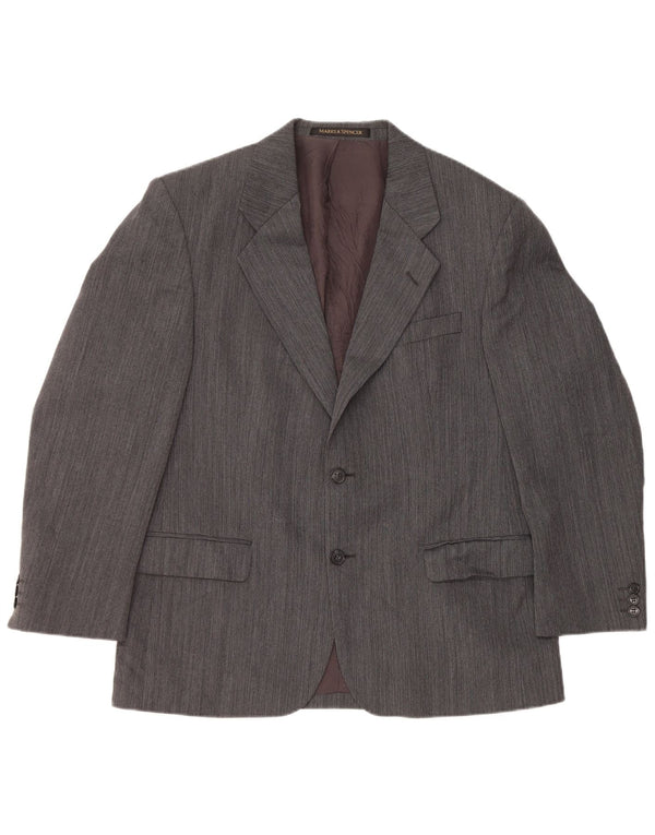 Marks & Spencer Chaqueta tipo blazer con 2 botones para hombre, talla 40, lana gris grande