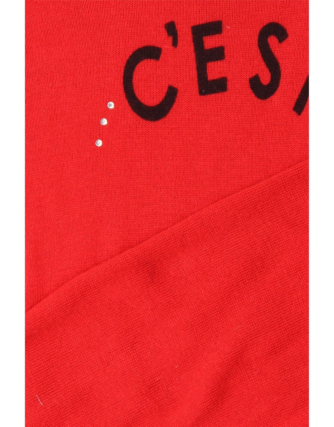 MARKS & SPENCER Suéter gráfico con cuello barco para mujer UK 40 XL Rojo