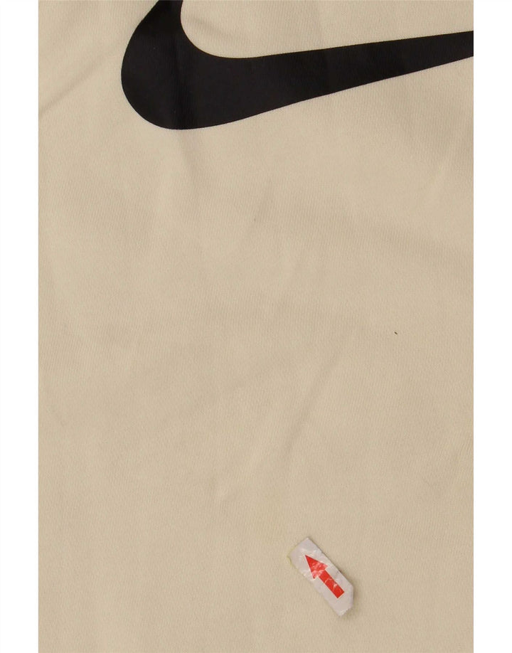 Nike Sudadera con gráfico tipo jersey de algodón color block en blanco roto mediano