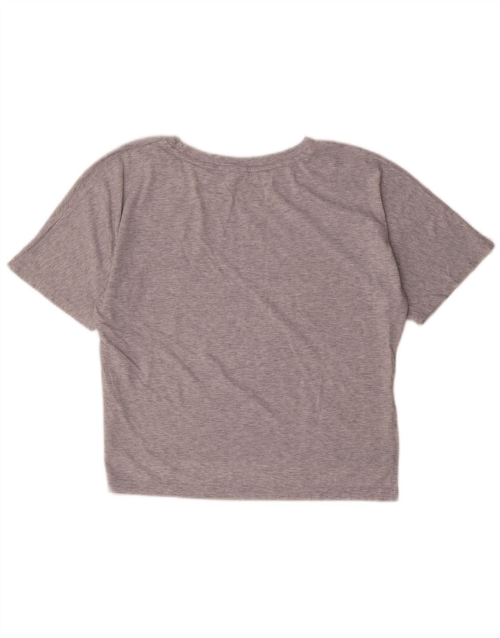UMBRO Camiseta corta con gráfico para mujer UK 44 Poliéster moteado gris medio