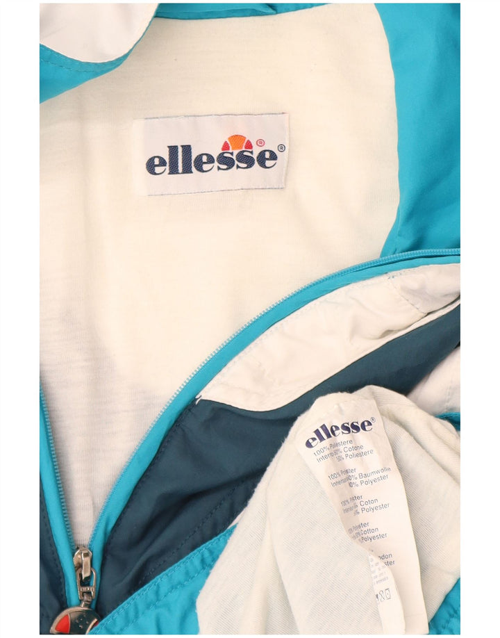 Ellesse Mens Graphic Chándal Top Chaqueta Grande Azul Colorblock Poliéster