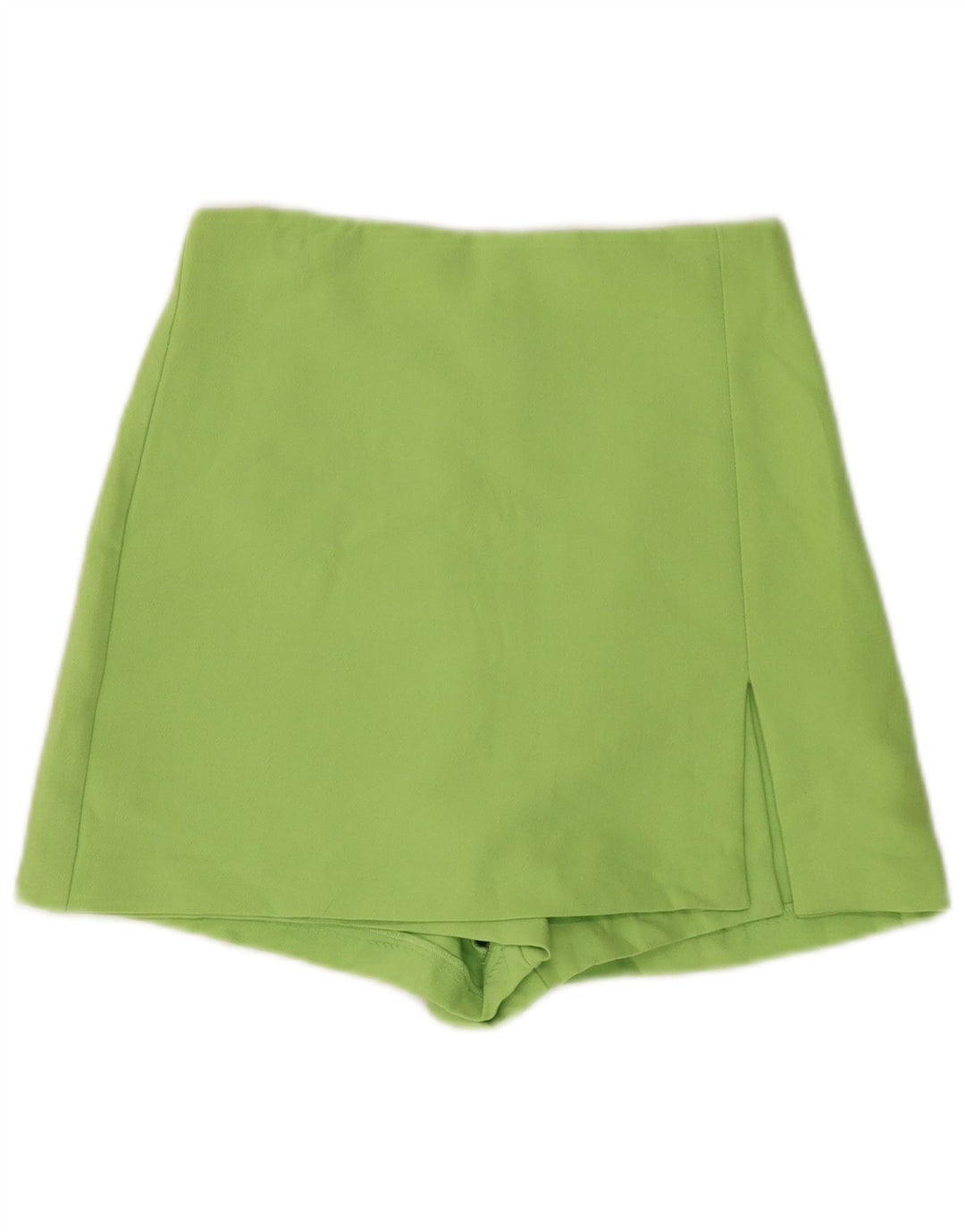 Zara Mujer Falda Pantalón UK 4 XS Verde Poliéster
