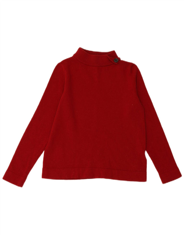 HOBBS Suéter de cuello alto para mujer UK 12 Medium Red Wool