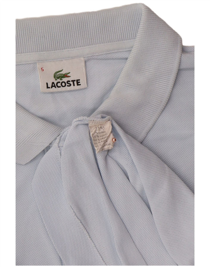 LACOSTE Polo para hombre talla 5 grande algodón azul