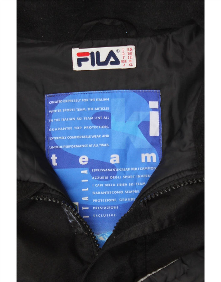 FILA Mens Anorak Ski Jacket IT 50 Large Grey Colourblock Polyamide