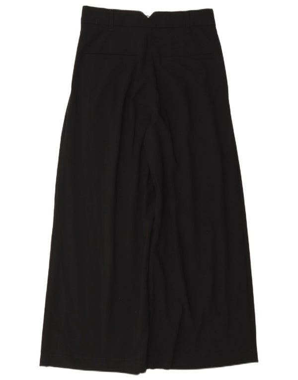 Zara Mujer Pantalones Chinos De Talle Alto Pegged XS W24 L26 Poliéster Negro