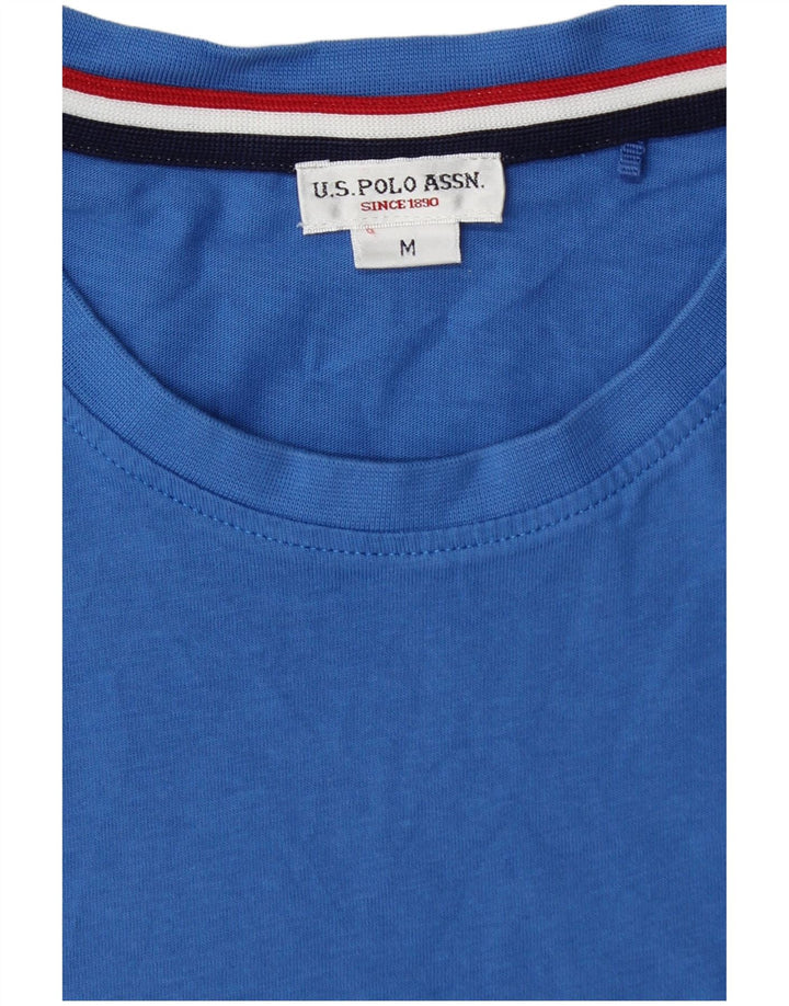 Asociación de Polo de EE. UU. Camiseta Hombre Top Algodón Azul Medio