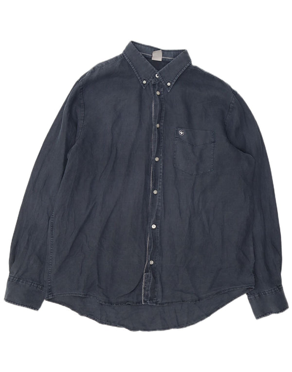 Murphy & Nye Camisa Sailmakers para hombre 2XL Lino azul marino