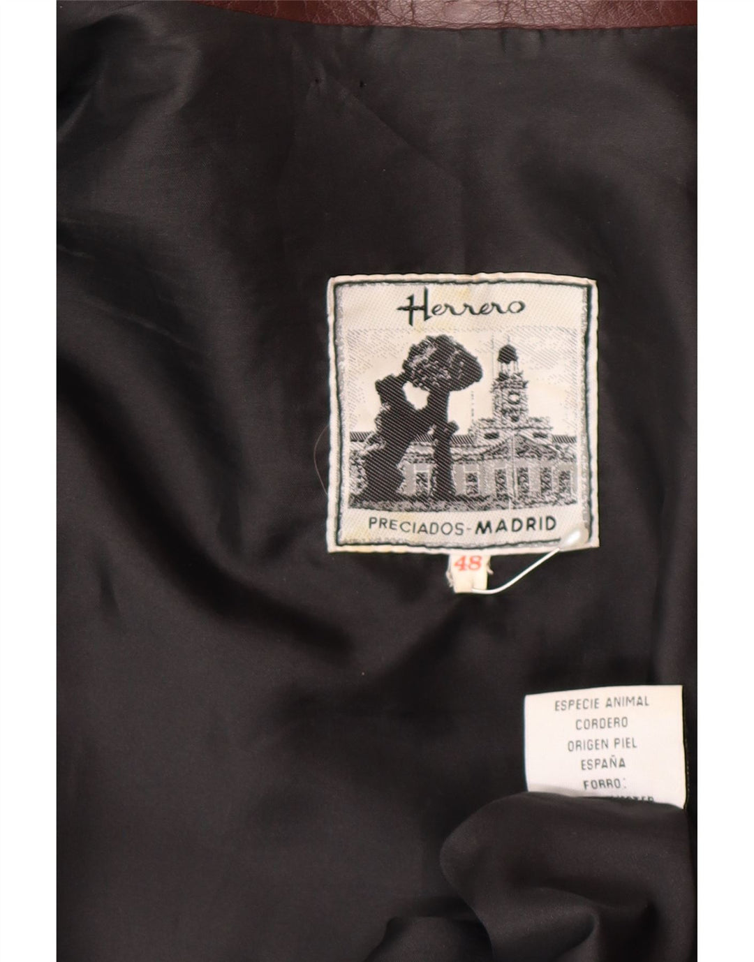 Herrero Chaqueta De Piel Mujer IT 48 XL Piel Granate