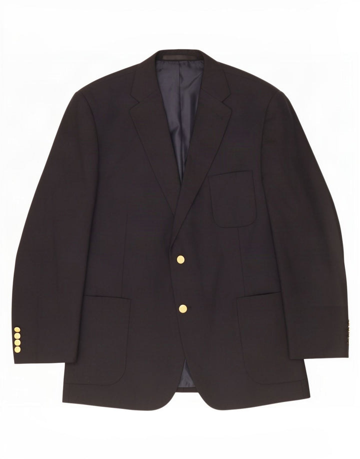 Marks & Spencer Chaqueta tipo blazer de 2 botones para hombre Talla 44 XL Viscosa negra