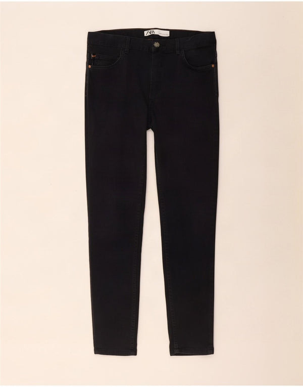 Zara Mens Skinny Casual Pantalones EU 42 Large W32 L30 Negro