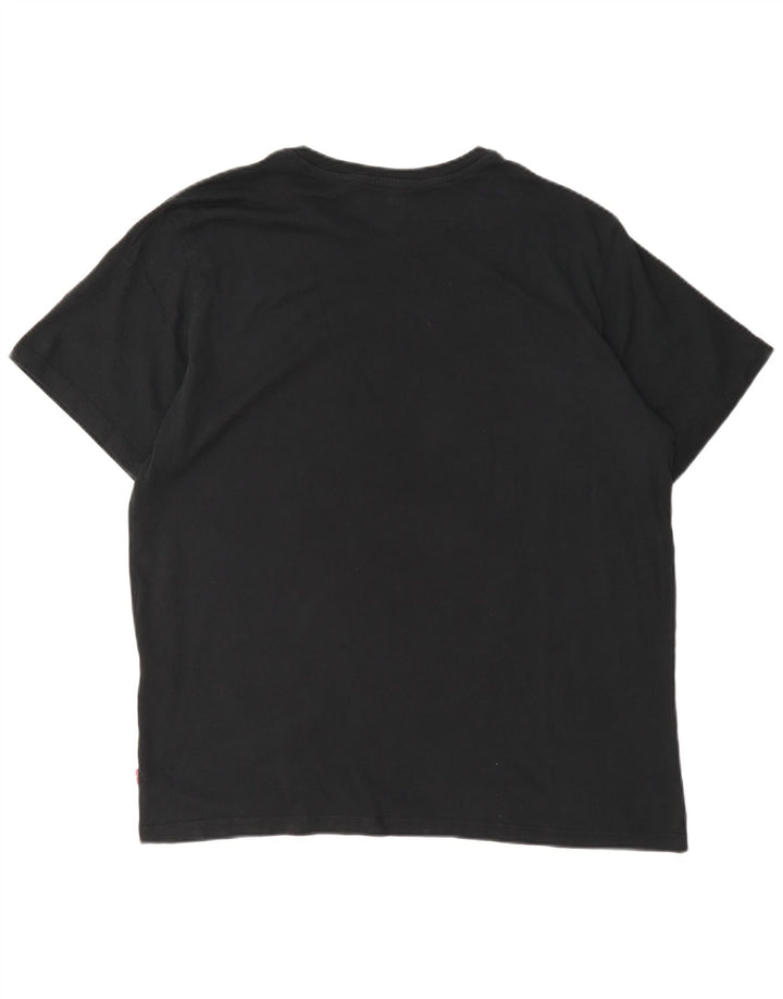 Levi's Camiseta gráfica para hombre Top grande de algodón negro