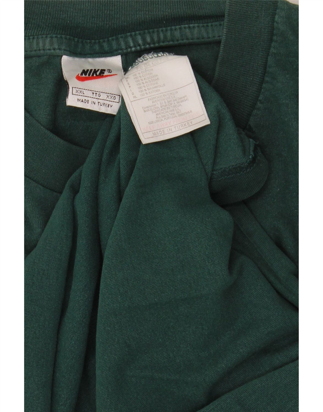 Camiseta NIKE Hombre Top 2XL Algodón Verde