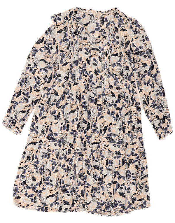 Vestido escalonado de manga larga para mujer de Fat Face UK 44 Mediano Multicolor Floral