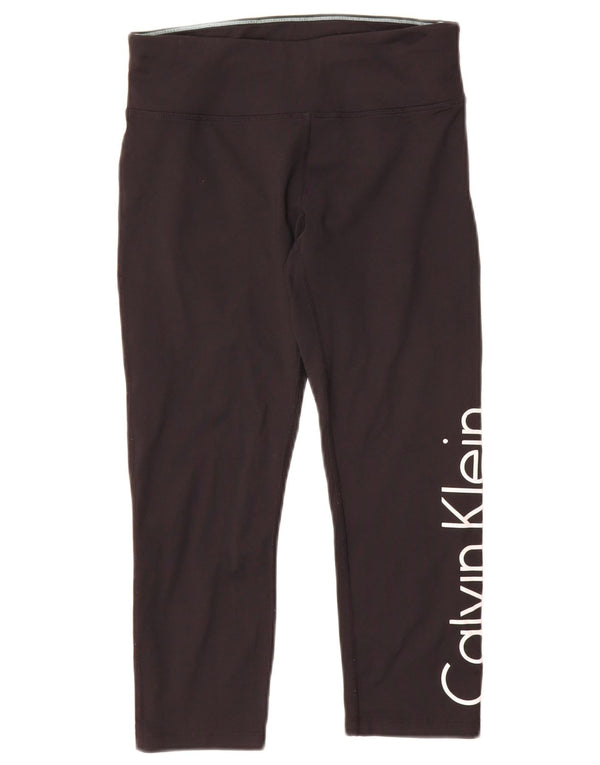 Calvin Klein Leggings gráficos para mujer UK 10 Small Nylon negro