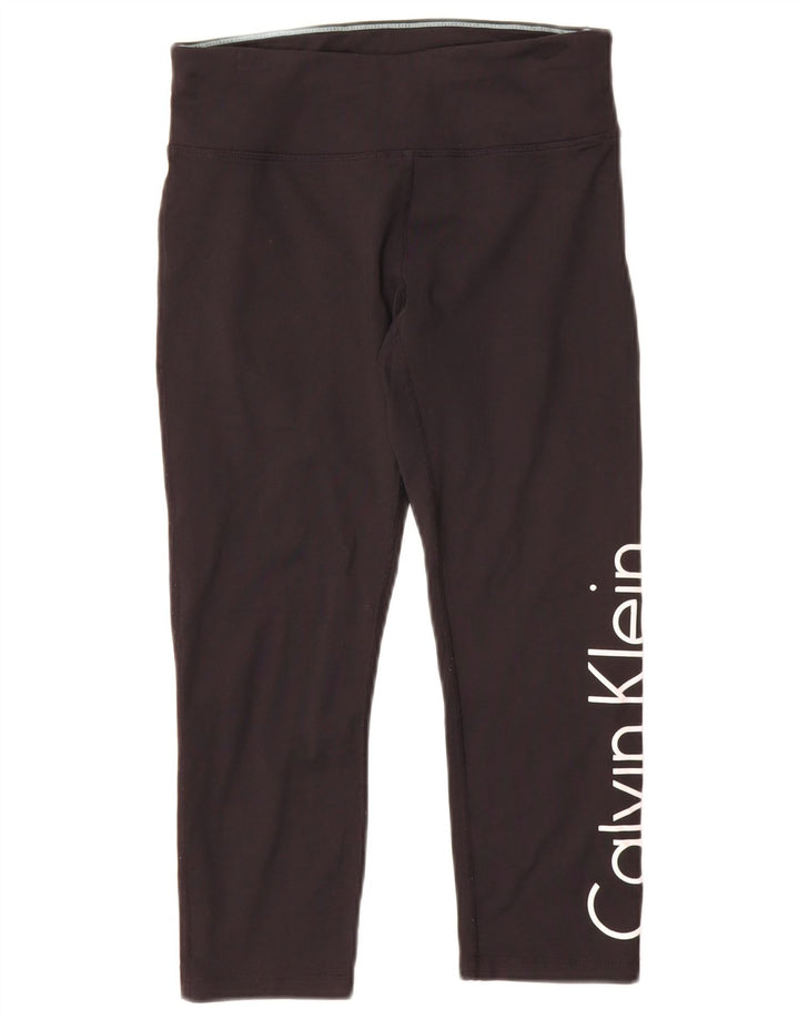 Calvin Klein Leggings gráficos para mujer UK 10 Small Nylon negro