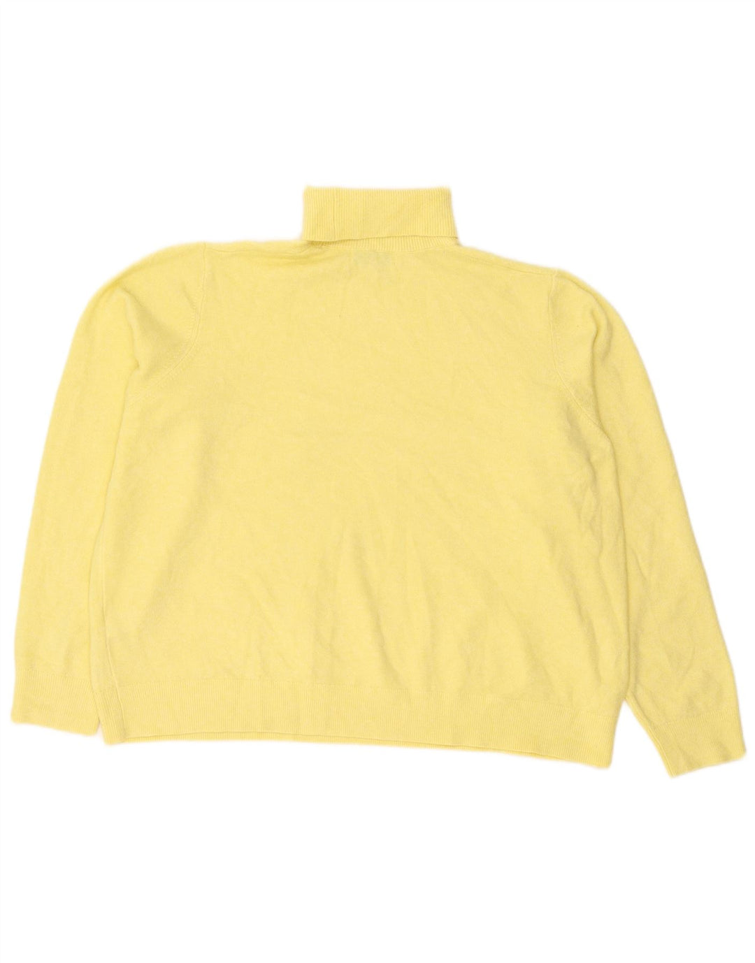 Marks & Spencer Jersey con cuello vuelto para mujer UK 40 XL Poliéster amarillo