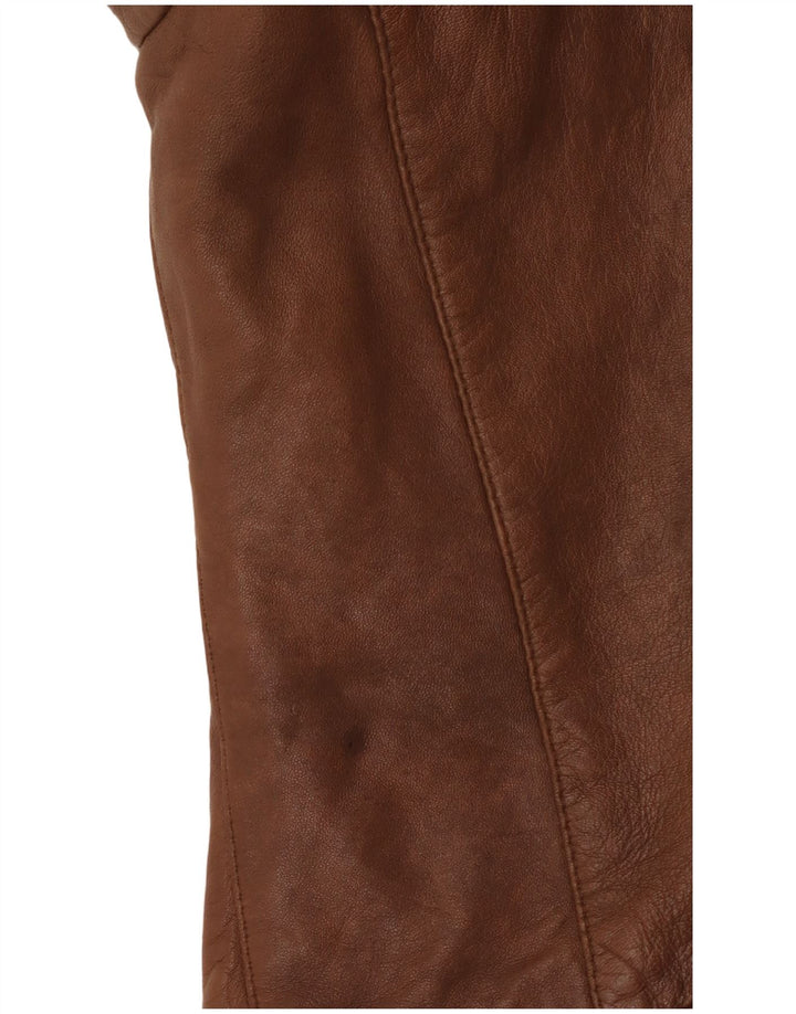 Conbipel Chaqueta de cuero para mujer IT 46 Cuero marrón grande