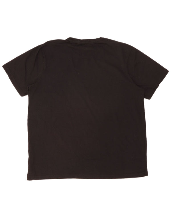 MOUNTAIN WAREHOUSE Mens Graphic T-Shirt Top Large Black Cotton