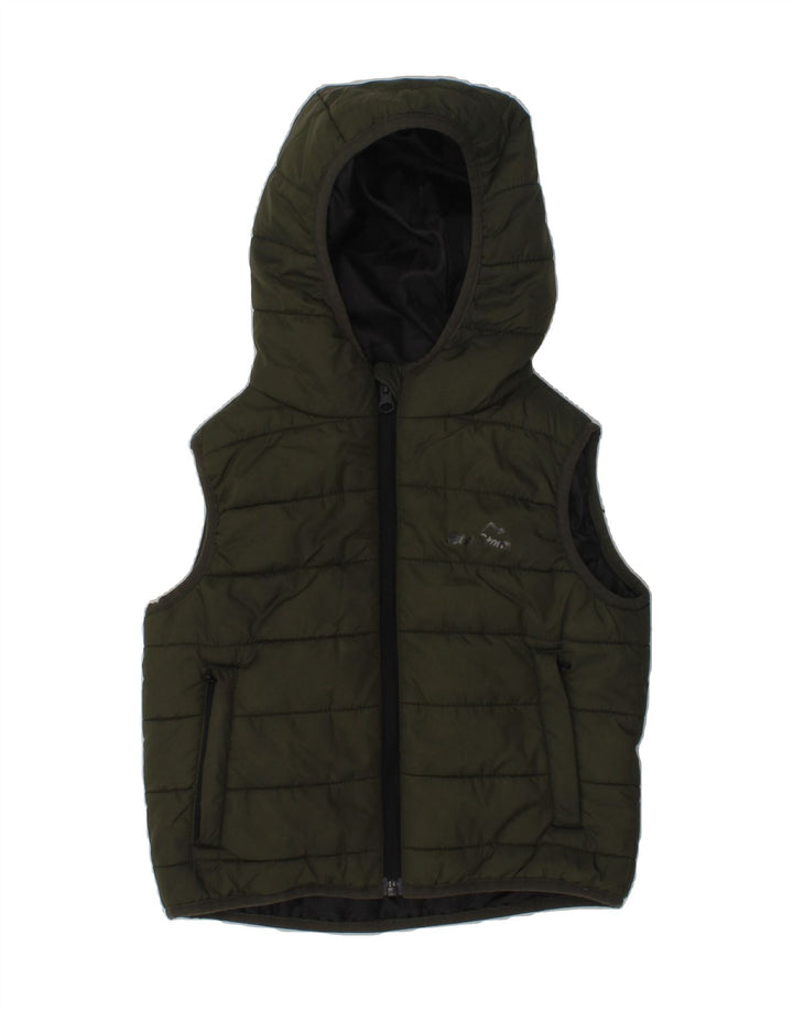 PETER STORM Boys Hooded Padded Gilet 3-4 Years Khaki Polyamide | Vintage Peter Storm | Thrift | Second-Hand Peter Storm | Used Clothing | Messina Hembry 