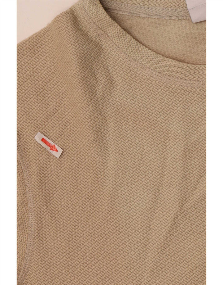 Zara Hombre Camiseta Top Algodón Beige Medio