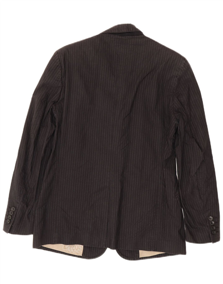 Just Cavalli Chaqueta tipo blazer de 3 botones para hombre IT 48 Algodón a rayas negro mediano