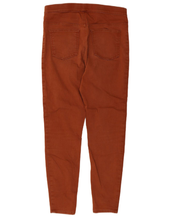 Marks & Spencer Jeans Jegging Cortos para Mujer UK 12 Medium W30 L26 Algodón Marrón
