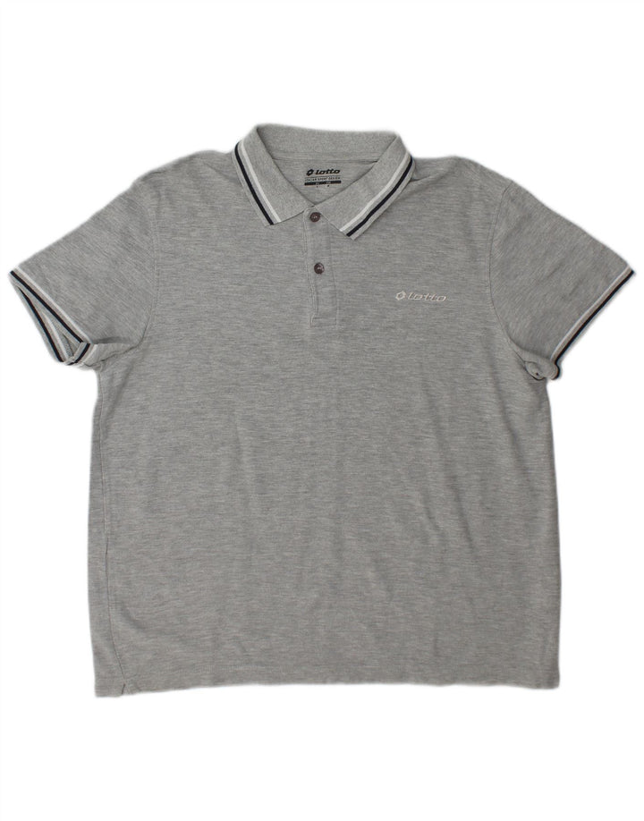 Polo Lotto Hombre Gris Medio Moteado