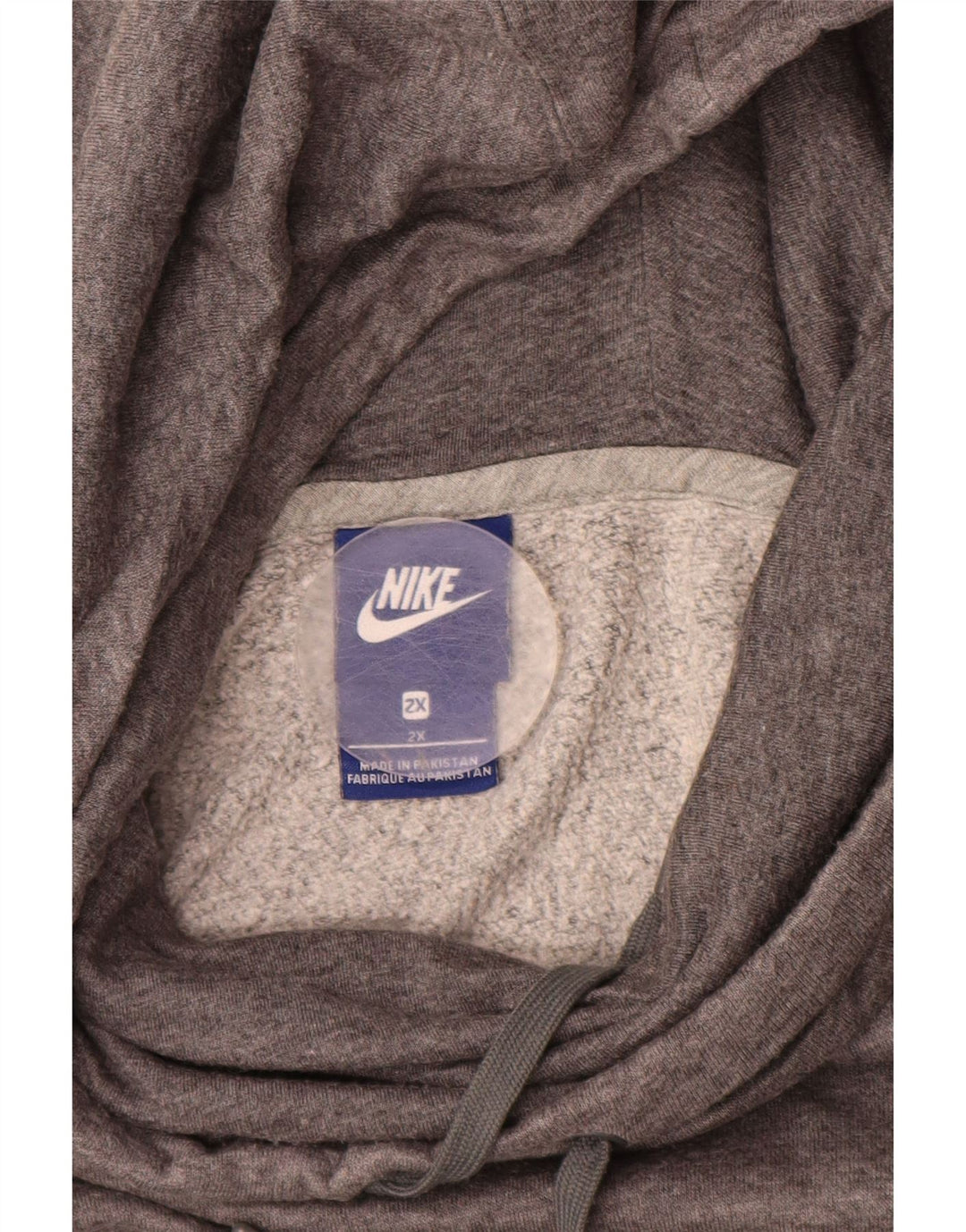 NIKE Sudadera con capucha para hombre, talla 2XL, algodón gris
