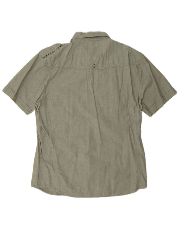 Wrangler Camisa militar de manga corta Greensboro para hombre 2XL Algodón caqui