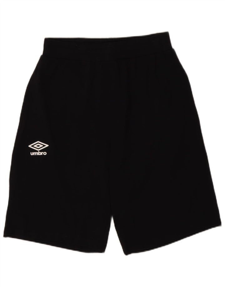 Pantalones cortos deportivos Umbro para hombre pequeños de algodón negro