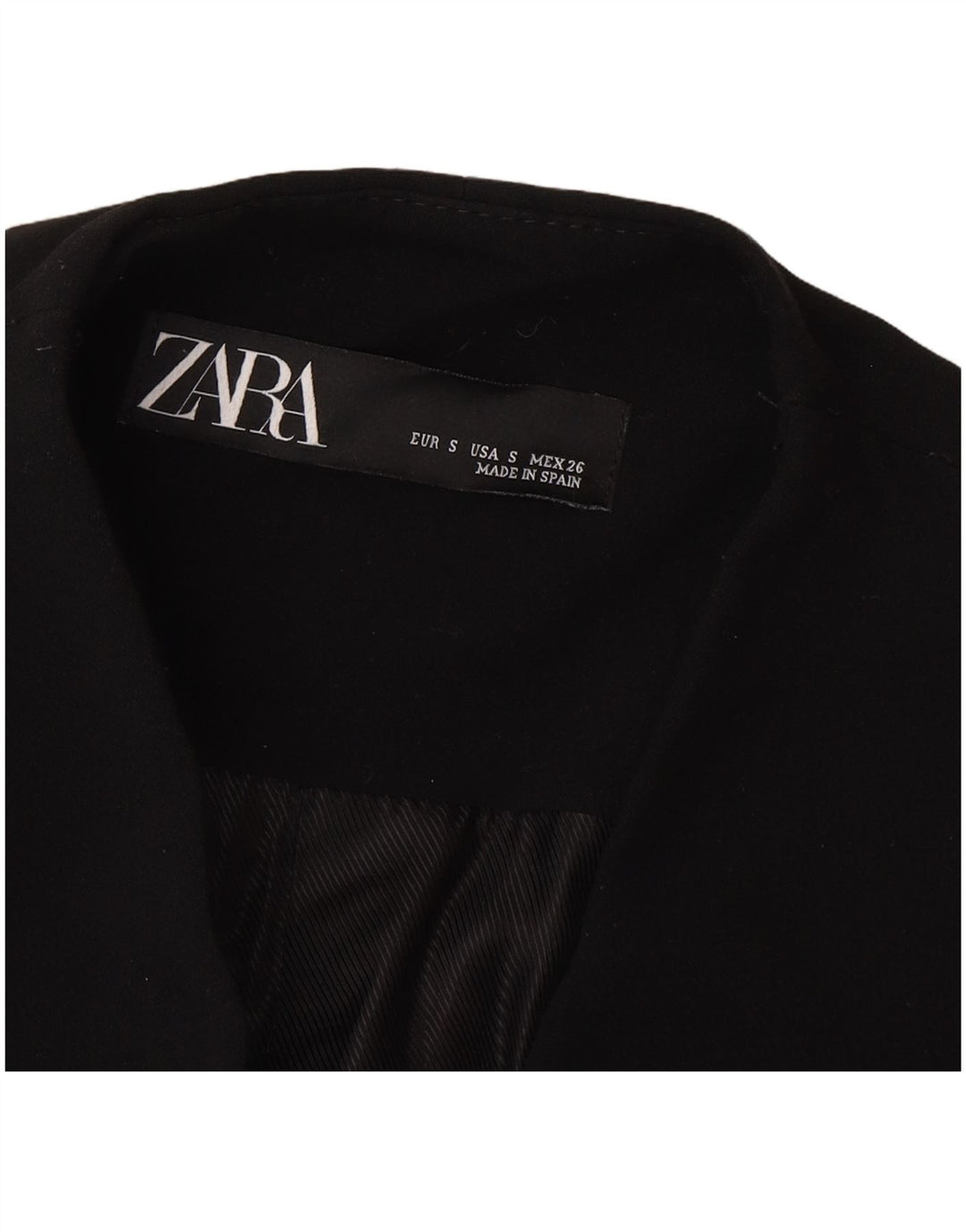 Zara Mujer Blazer Chaqueta UK 10 Small Negro