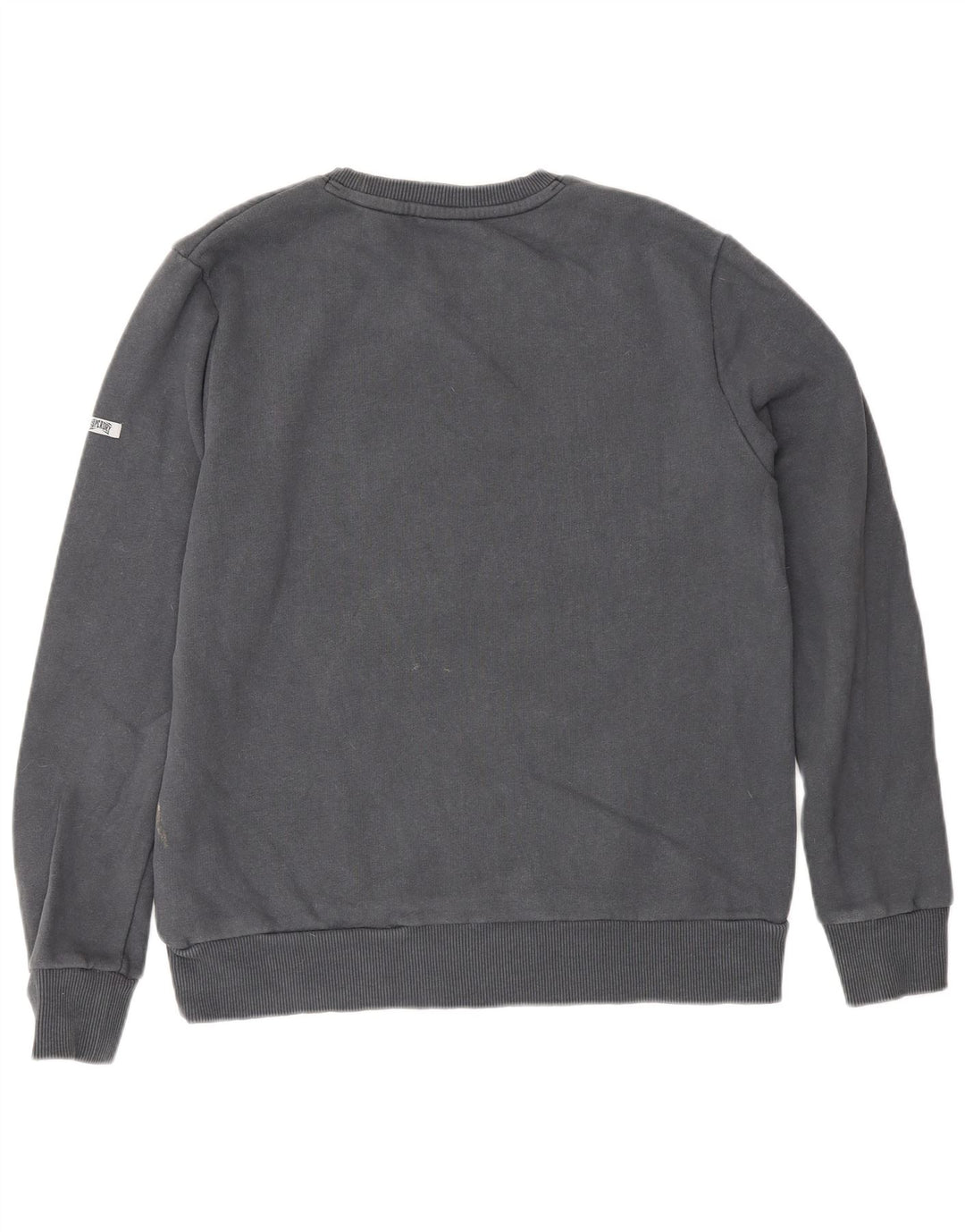 Superdry Mujer Graphic Loose Fit Sudadera Jumper UK 40 Medium Gris