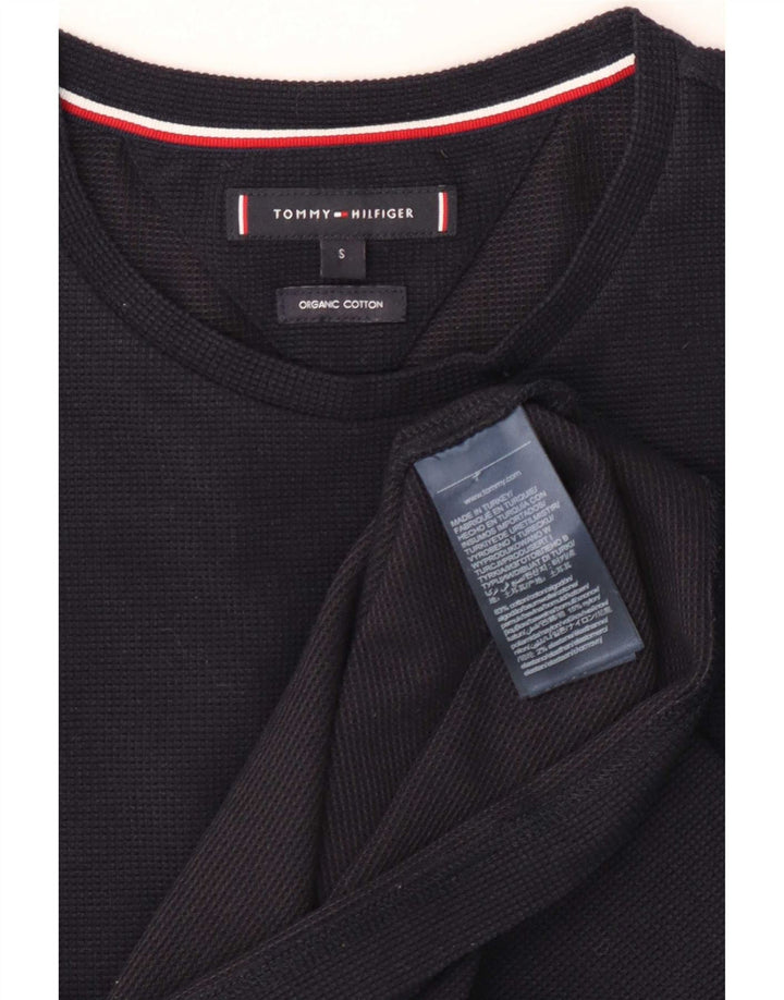 Tommy Hilfiger - Camiseta de manga larga para hombre, talla pequeña, algodón azul marino