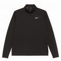 Nike Dri Fit - Sudadera con cuello y cremallera para mujer, talla 40, talla grande, poliéster negro