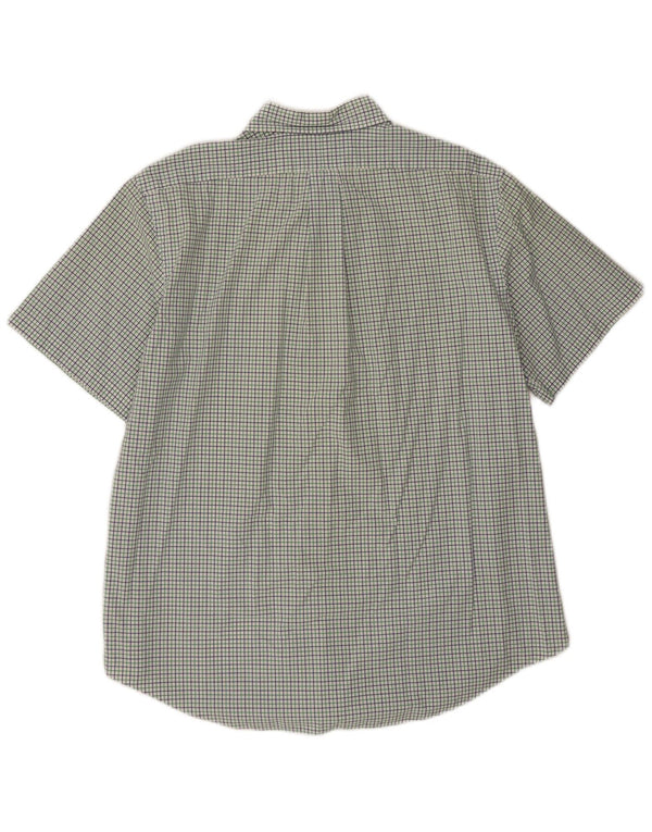 Polo Ralph Lauren Camisa de manga corta para hombre, ajuste personalizado, XL, algodón a cuadros verdes