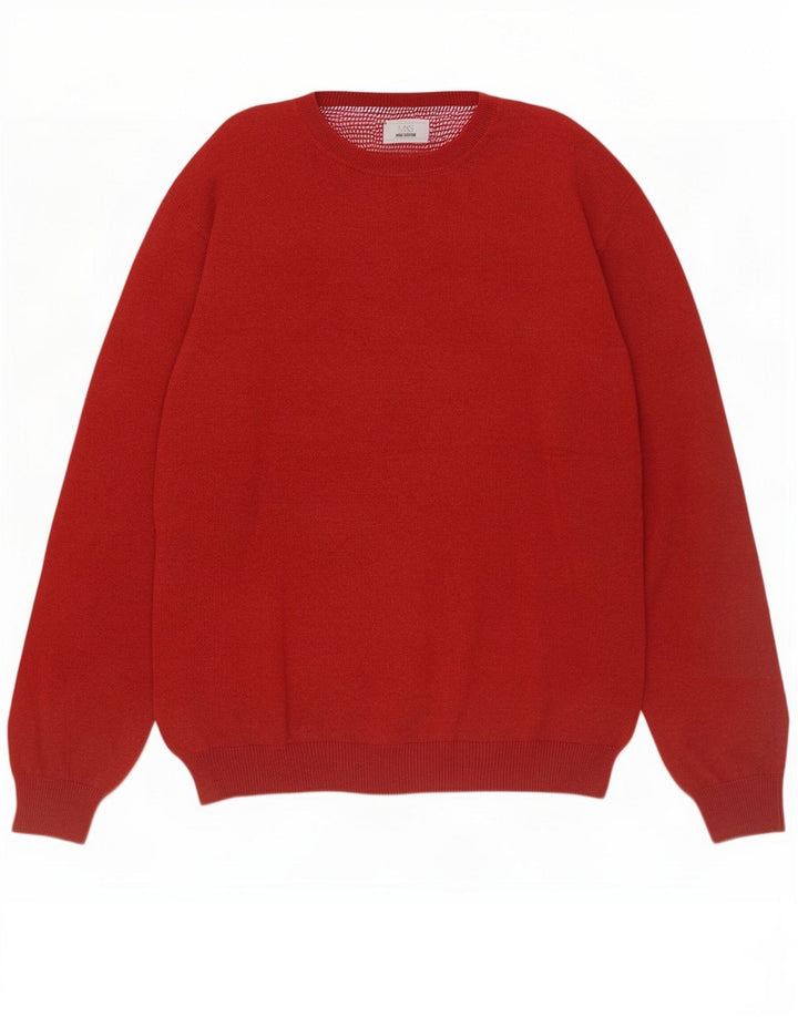 Marks & Spencer - Jersey de cuello redondo para hombre, talla XL, algodón rojo