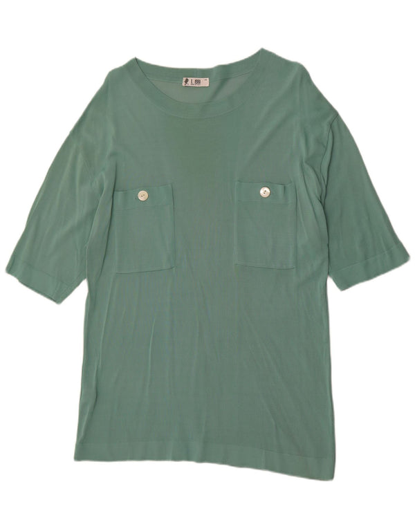 Camiseta vintage para hombre Top IT 48 Viscosa verde medio