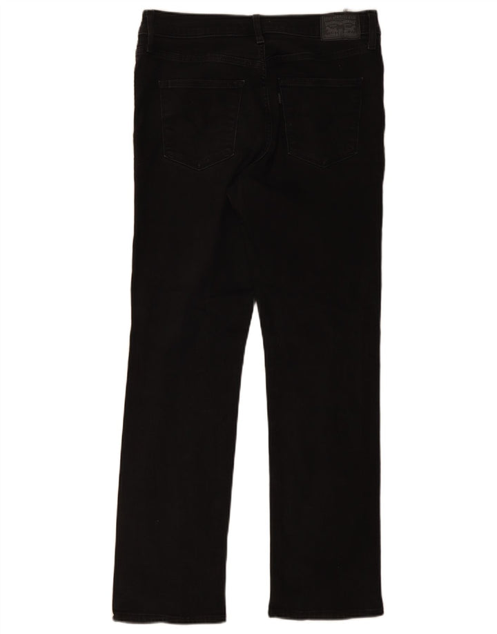 Levi's Mujer 314 Shaping Straight Jeans W31 L30 Algodón Negro